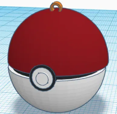 Móc khóa hoặc pendant Pokeball độc đáo bằng cát và sơn - Image 1