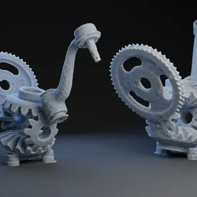 Gà tây trang trí lễ Tạ ơn với bánh răng