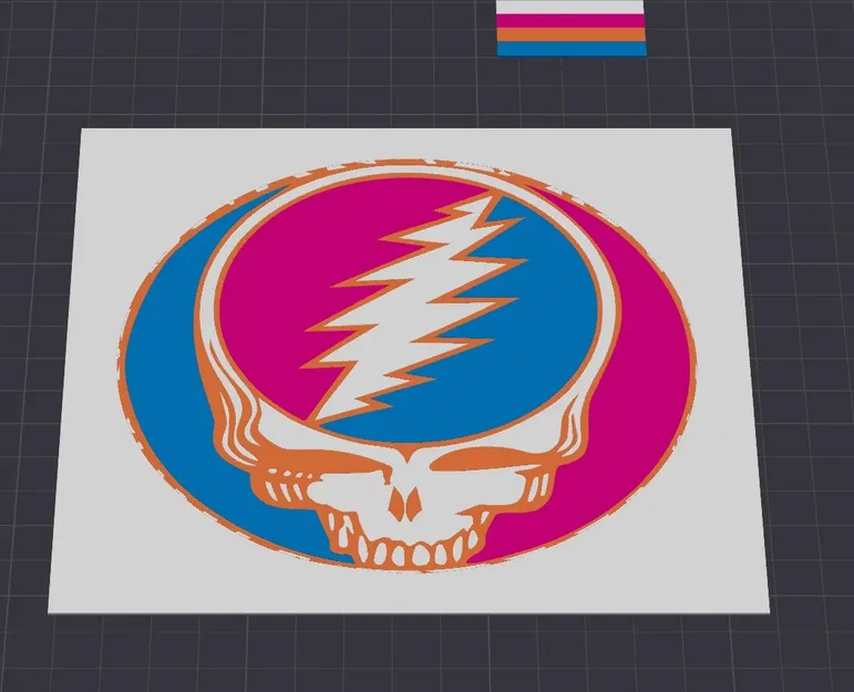 Biểu tượng Grateful Dead với ánh sáng nền đẹp mắt - Image 1
