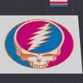Biểu tượng Grateful Dead với ánh sáng nền đẹp mắt - Thumbnail 1