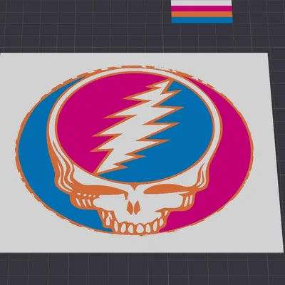 Biểu tượng Grateful Dead với ánh sáng nền đẹp mắt