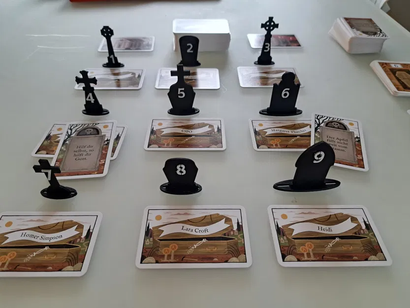 Bảng số mộ VIP RIP cho trò chơi bàn 12 viên đá đánh số - Image 1