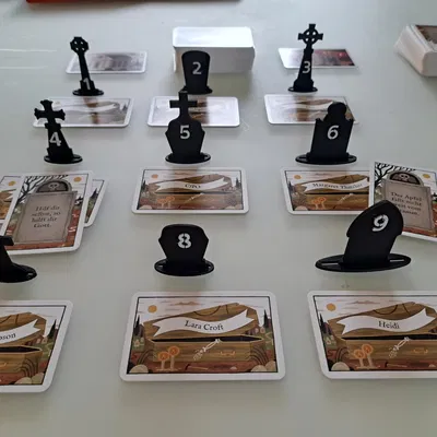 Bảng số mộ VIP RIP cho trò chơi bàn 12 viên đá đánh số