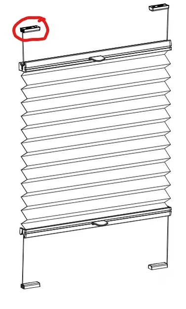 Giá đỡ trên cùng cho rèm xếp nếp từ Jysk - Image 6