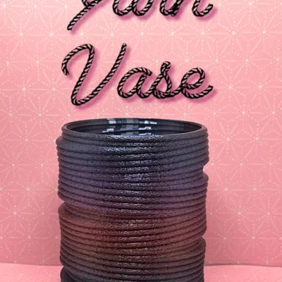 Bình hoa sợi len độc đáo cho trang trí nội thất