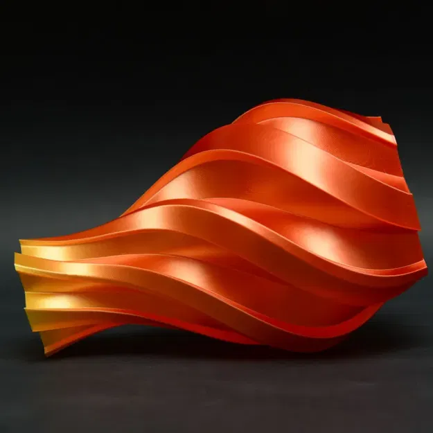 Bình hoa hình rãnh với màu sắc chuyển sắc độc đáo - Image 6