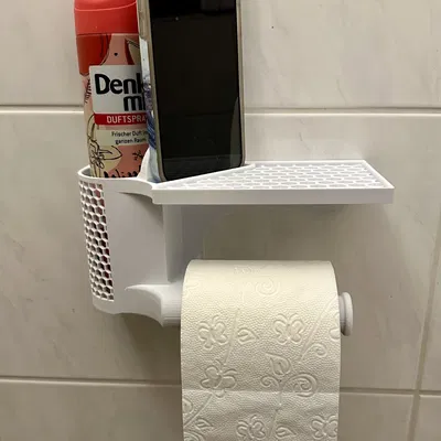 Giá đỡ cuộn giấy vệ sinh kết hợp kệ điện thoại thông minh