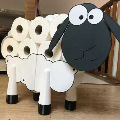 Giá đỡ giấy vệ sinh hình cừu đen