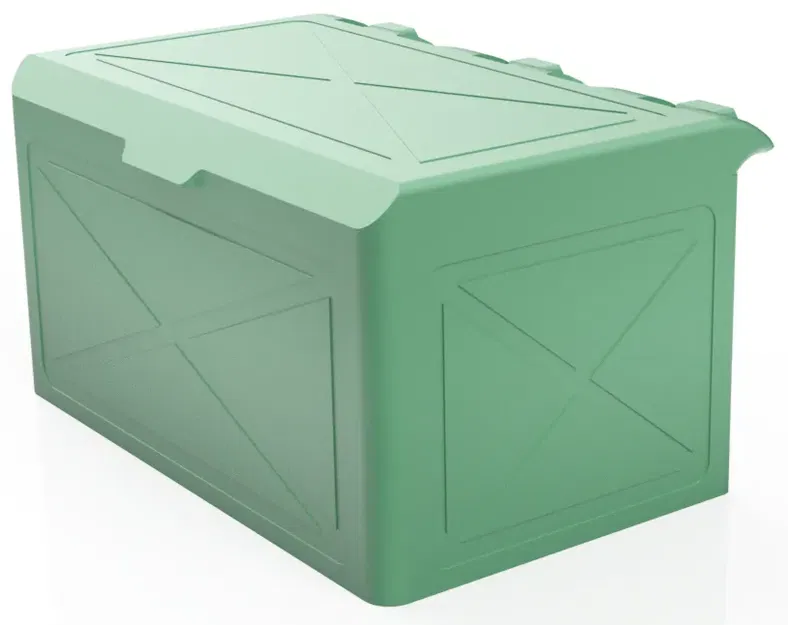 Hộp đơn giản với nắp tích hợp cho in 3D - Image 2