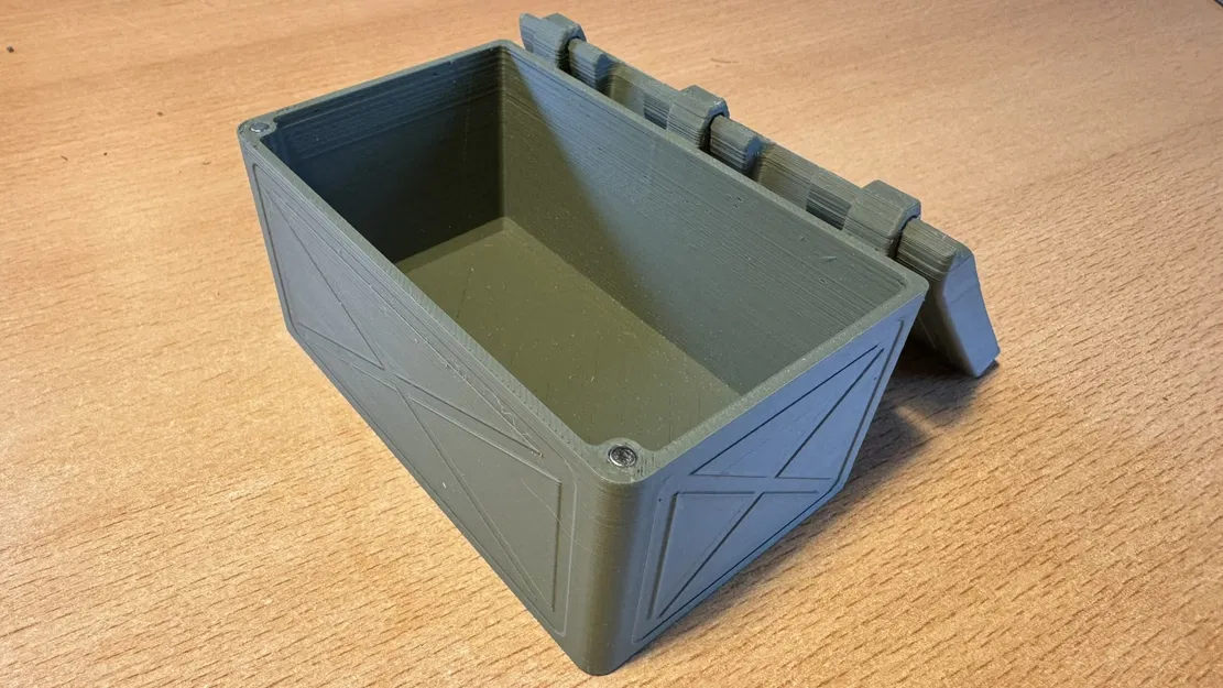 Hộp đơn giản với nắp tích hợp cho in 3D - Image 4