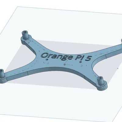 Giá đỡ lắp đặt Orange Pi 5 cho kẹp Din Voron