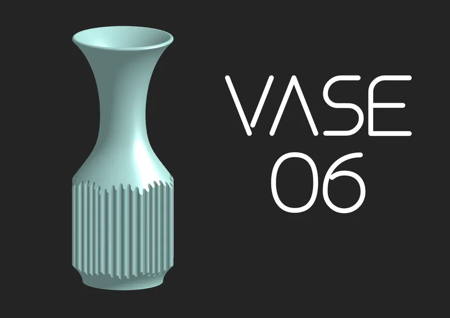 Váza 06 với đế lục giác và bề mặt sóng - Image 1