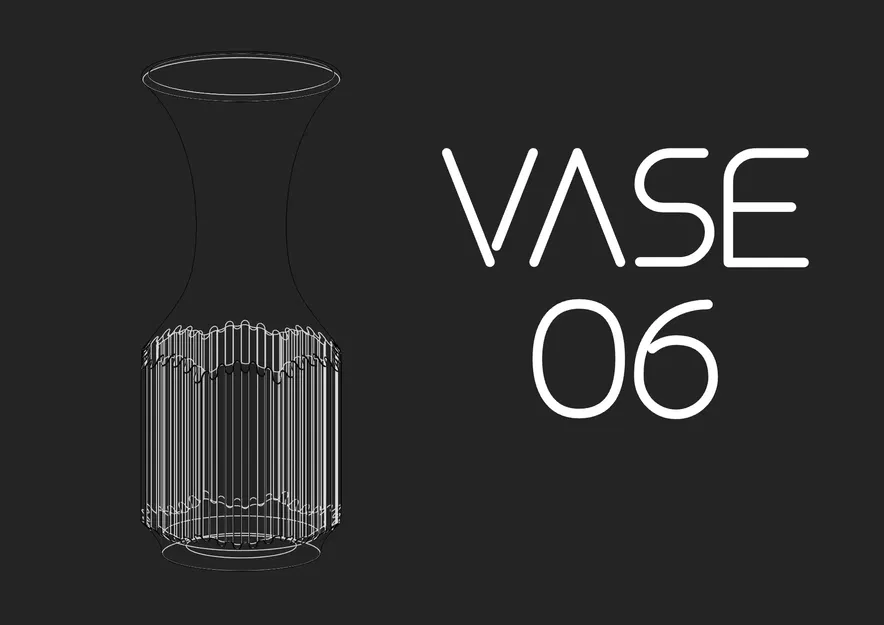 Váza 06 với đế lục giác và bề mặt sóng - Image 2