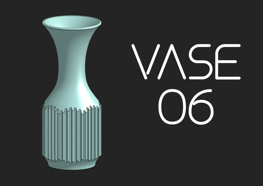 Váza 06 với đế lục giác và bề mặt sóng - Image 3