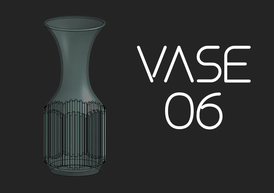 Váza 06 với đế lục giác và bề mặt sóng - Image 4