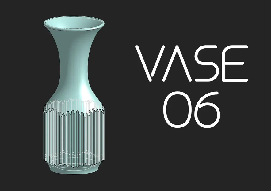 Váza 06 với đế lục giác và bề mặt sóng - Image 5