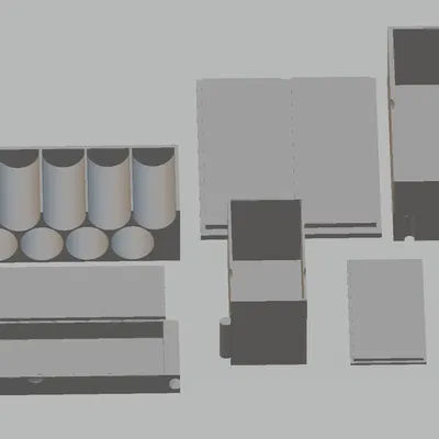 Bộ tổ chức dụng cụ nghệ thuật cho hộp nhựa vuông