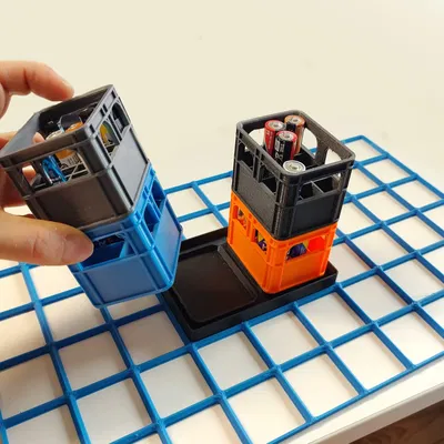 Giá đỡ pin cho thùng bia với đế gridfinity