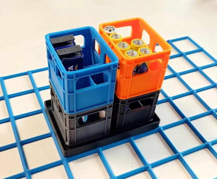 Giá đỡ pin cho thùng bia với đế gridfinity - Image 2