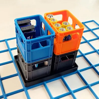 Giá đỡ pin cho thùng bia với đế gridfinity