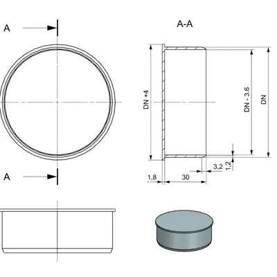 Nắp bịt ống cống DN 40 đến DN 125