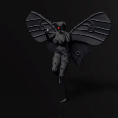 Mô hình nhân vật Mothwoman trong nghệ thuật điêu khắc