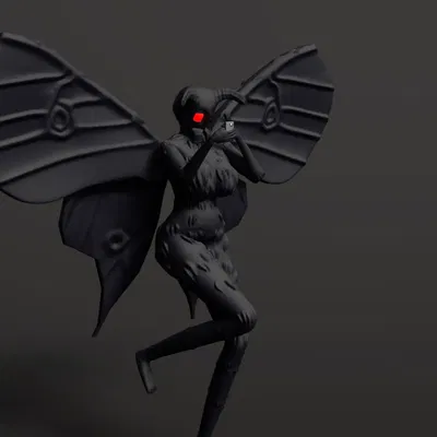 Mô hình nhân vật Mothwoman trong nghệ thuật điêu khắc