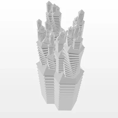 Tòa nhà chọc trời xoắn hình lục giác