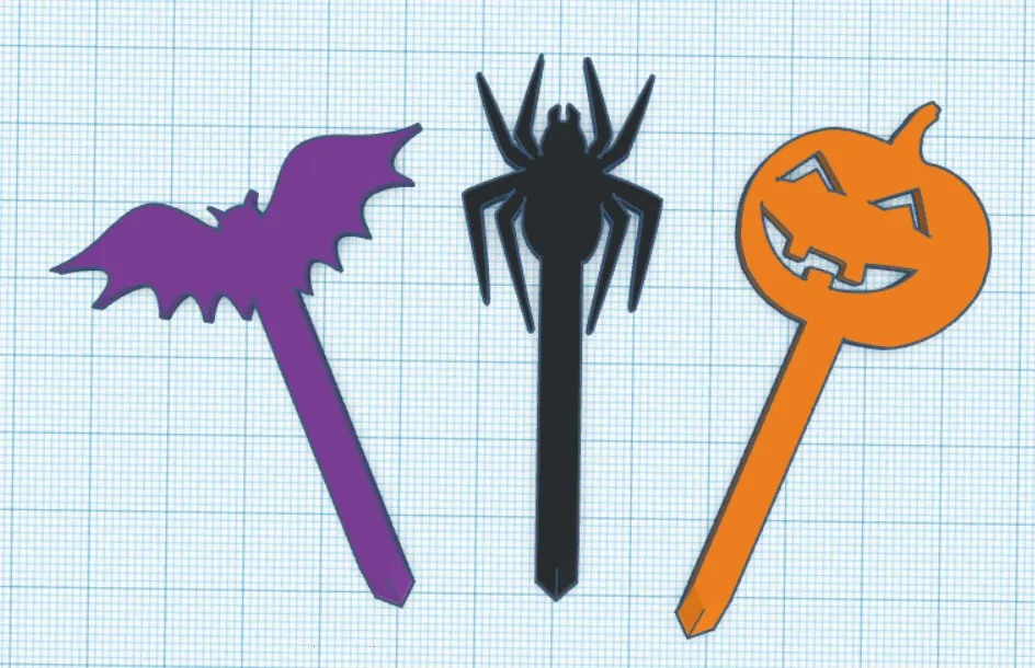 Nắp bánh cupcake Halloween với hình bí ngô, nhện và dơi - Image 2