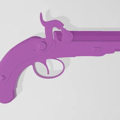 Súng ngắn kiểu bóng và nắp cho in 3D