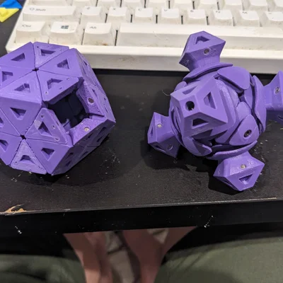 Đồ chơi xếp hình Octahedron xoay mặt với cơ chế Skewb