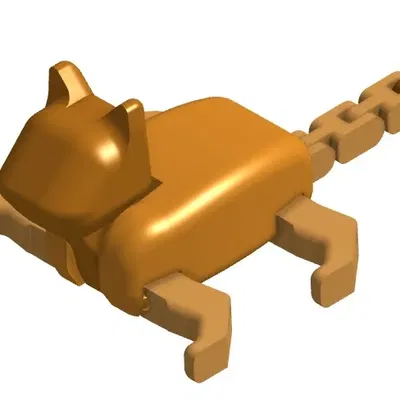 Mèo linh hoạt in liền không cần hỗ trợ