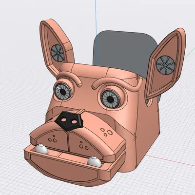 Đồ đựng kẹo hình đầu chó robot tương lai