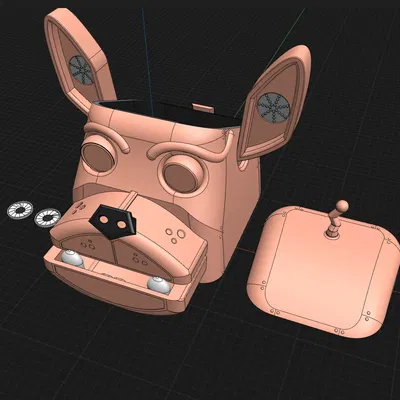 Đồ đựng kẹo hình đầu chó robot tương lai