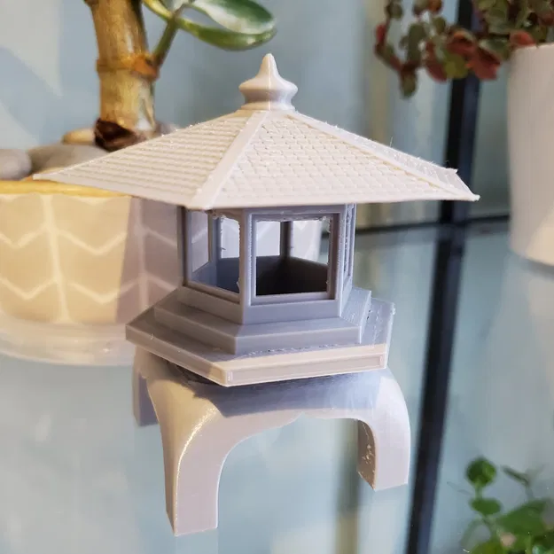 Tượng mini chùa Nhật Bản cao 10.5cm phù hợp với cây cối - Image 1