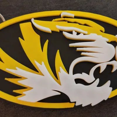 Biểu tượng và móc khóa Missouri Tigers nhiều màu sắc