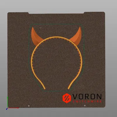 Băng đô tóc với sừng cho trang phục Halloween