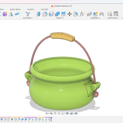 Nồi phép thuật Halloween phát sáng dễ lắp ráp