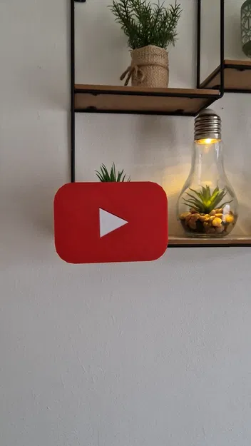 Nút Play YouTube từ tính với logo đỏ trắng đặc trưng - Image 2