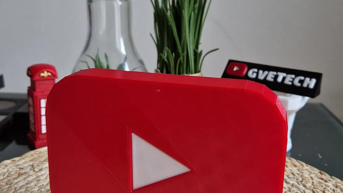 Nút Play YouTube từ tính với logo đỏ trắng đặc trưng - Image 3