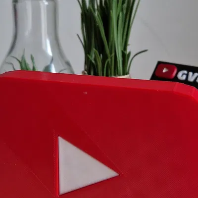 Nút Play YouTube từ tính với logo đỏ trắng đặc trưng