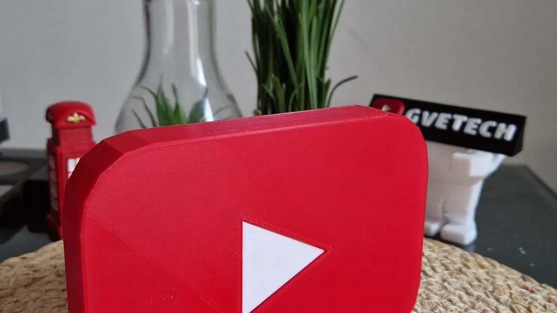 Nút Play YouTube từ tính với logo đỏ trắng đặc trưng - Image 4