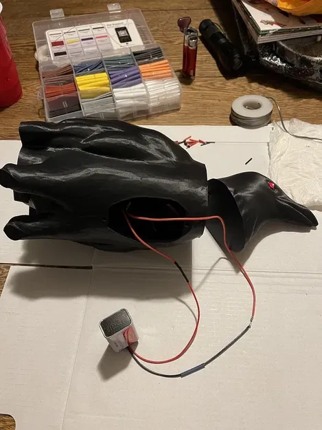 Quạ Halloween với mắt LED - Image 6