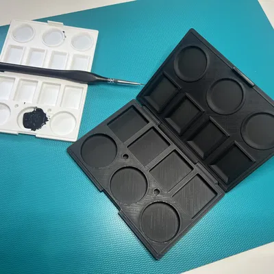 Khay trộn màu acrylic có nắp đậy kín và bản lề tích hợp