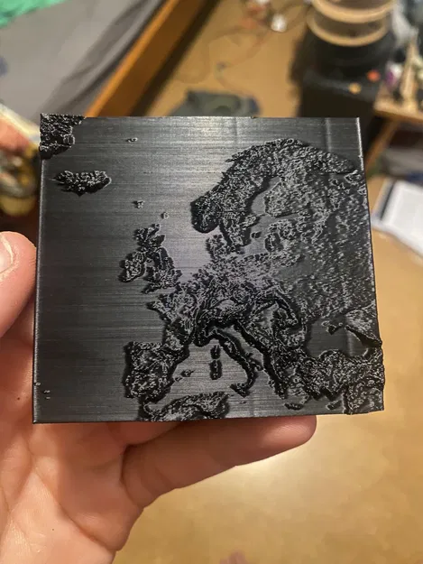 Bản đồ địa hình châu Âu với tỷ lệ chiều cao điều chỉnh - Image 1