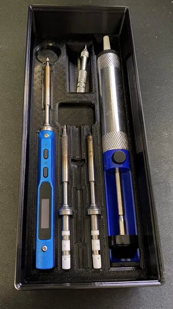 Bộ dụng cụ hàn Gridfinity TS100 với 3 đầu hàn và bơm hàn - Image 1