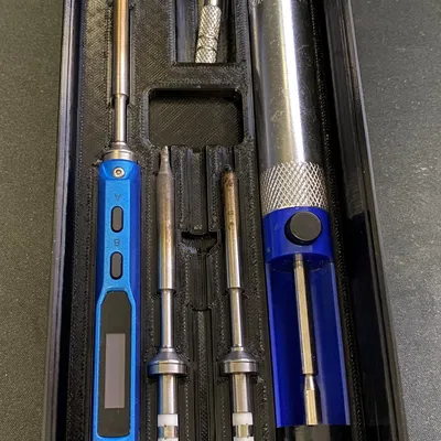 Bộ dụng cụ hàn Gridfinity TS100 với 3 đầu hàn và bơm hàn