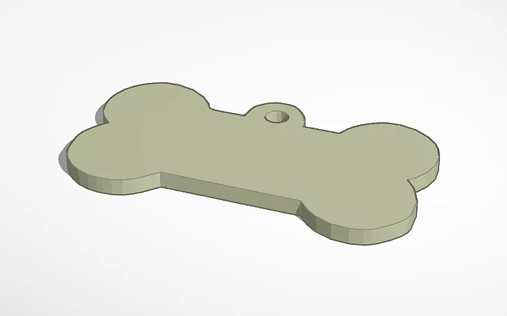 Thẻ tên chó đơn giản in 3D - Image 1