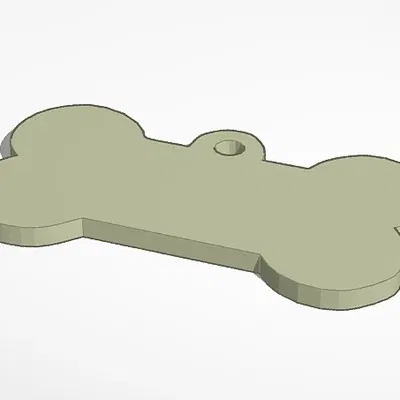 Thẻ tên chó đơn giản in 3D