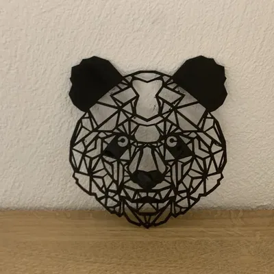 Đầu gấu trúc hình học 3D